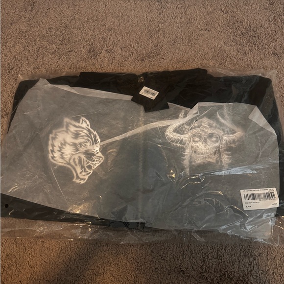 US vs Them Viking Vintage Chambers Zip Up Hoodie darc sport wolves club sz L - Picture 3 of 3